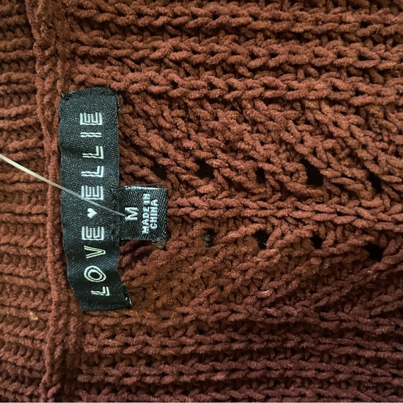 NWOT Stitch Fix Love Ellie Anna Pointelle Detail Cardigan Sweater Rust Medium M - Picture 6 of 8